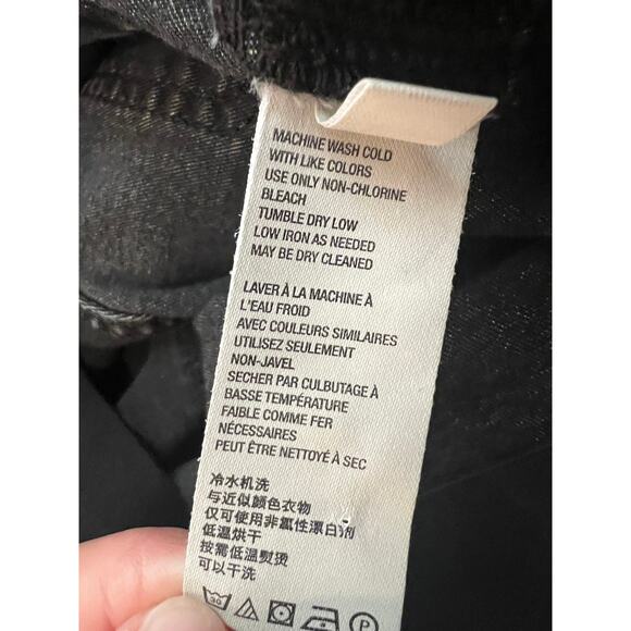 Free People High Rise Black Flare Jeans Size 29 | Festival Boho Raw‎ Hem Stretch - Picture 7 of 8